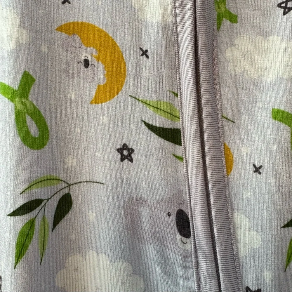 Laree + Co Morgan gray koala bamboo convertible footie pajamas 6-12 months NEW